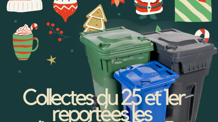 Collectes de Noël et du Jour de l'An reportées les dimanches