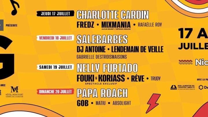 Le Festival Générations attend plus de 50 000 personnes du 17 au 20 Juillet à Nicolet!