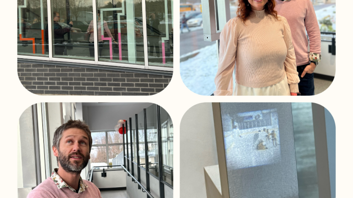 Inauguration de l'oeuvre d'art public de Julien Lebargy à l'aréna Pierre-Provencher de Nicolet