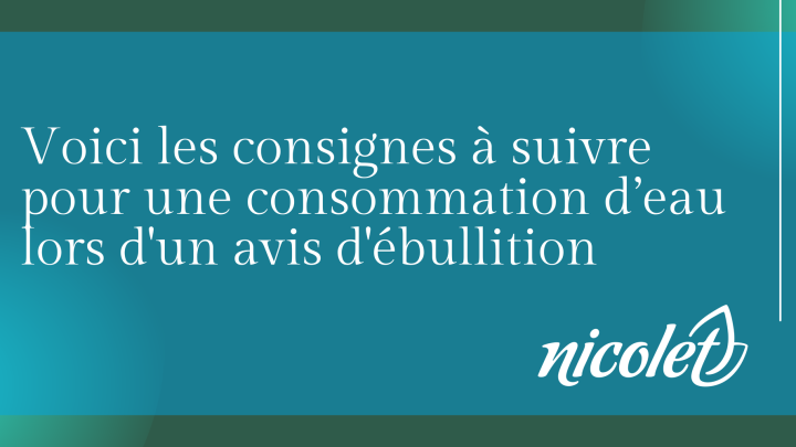 Que faire lors d'un avis d'ébullition d'eau ?