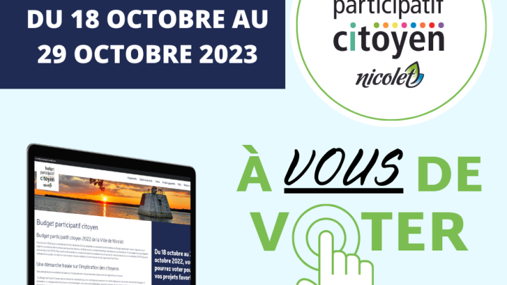 Budget participatif de Nicolet côté vélo ou côté jardin : C'est le moment de voter
