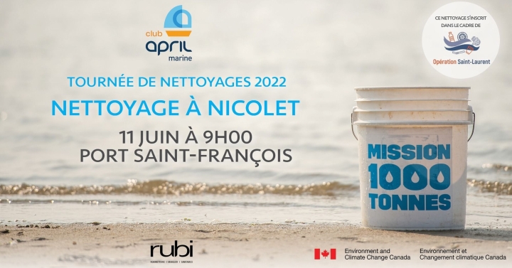 La Ville de Nicolet franchit une nouvelle étape avec le Défi Saint-Laurent et organise, samedi prochain        (11 juin) un nettoyage de berge avec Opération Saint-Laurent