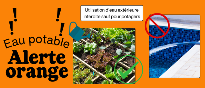 La Ville de Nicolet annonce qu'elle passe en alerte orange pour l'eau potable avec certaines interdictions