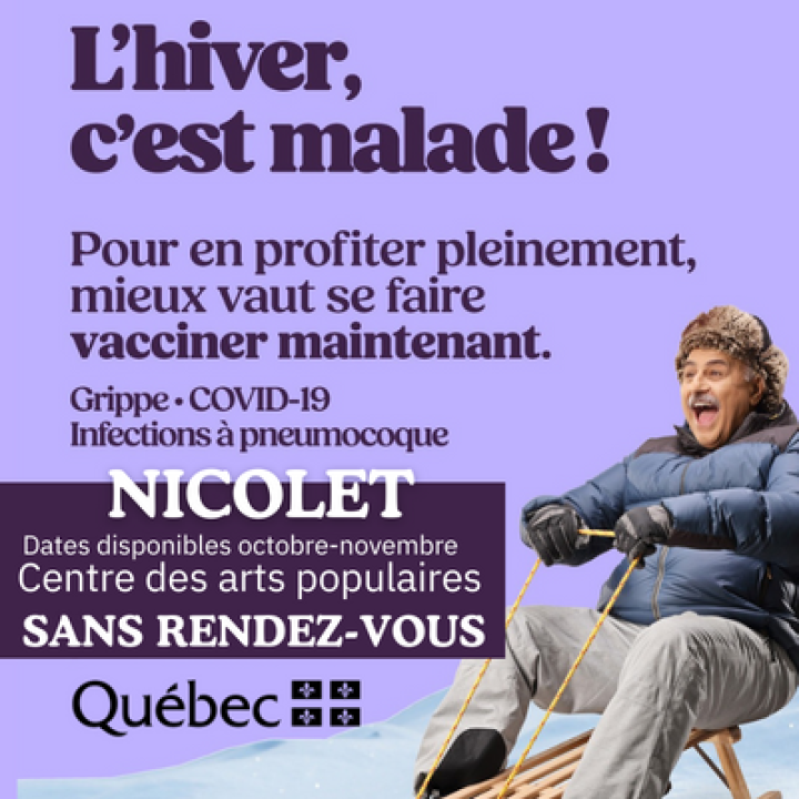 Faites-vous vacciner - clinique mobile Nicolet (SANS RENDEZ-VOUS)