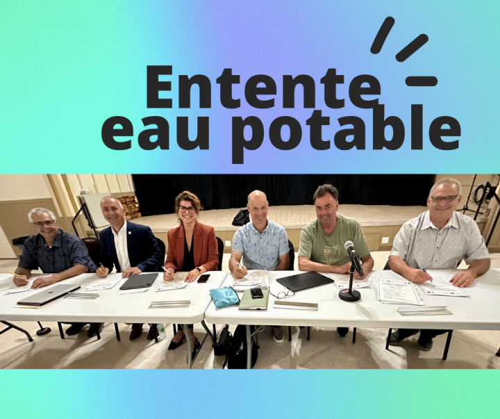 Entente régionale sur l'eau potable