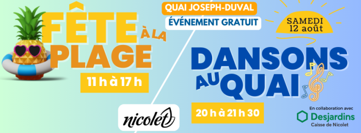 Samedi familial et festif au Quai Joseph-Duval à Nicolet