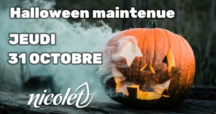 Halloween maintenue le 31 OCTOBRE à Nicolet