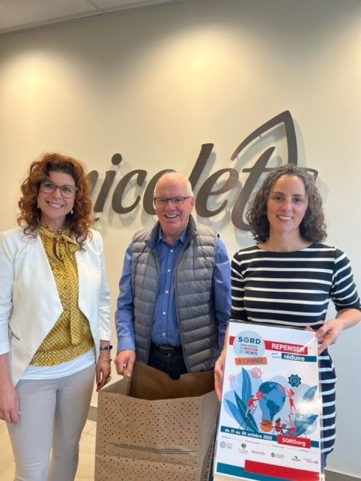 Lancement de l'édition 2022 de la Semaine québécoise de réduction des déchets pour la Ville de Nicolet
