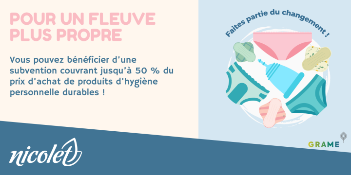 Nicolet renouvelle son programme de subventions pour l'achat de produits d'hygiène personnelle durables