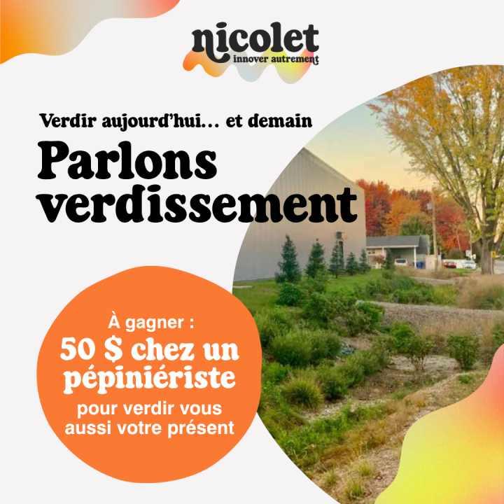 La Ville de Nicolet lance un sondage citoyen sur le verdissement du territoire
