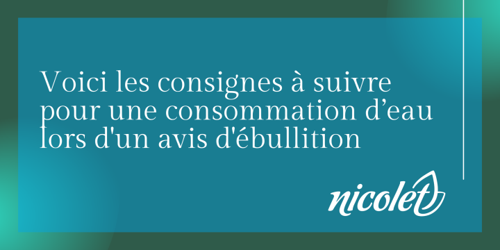 Que faire lors d'un avis d'ébullition d'eau ?